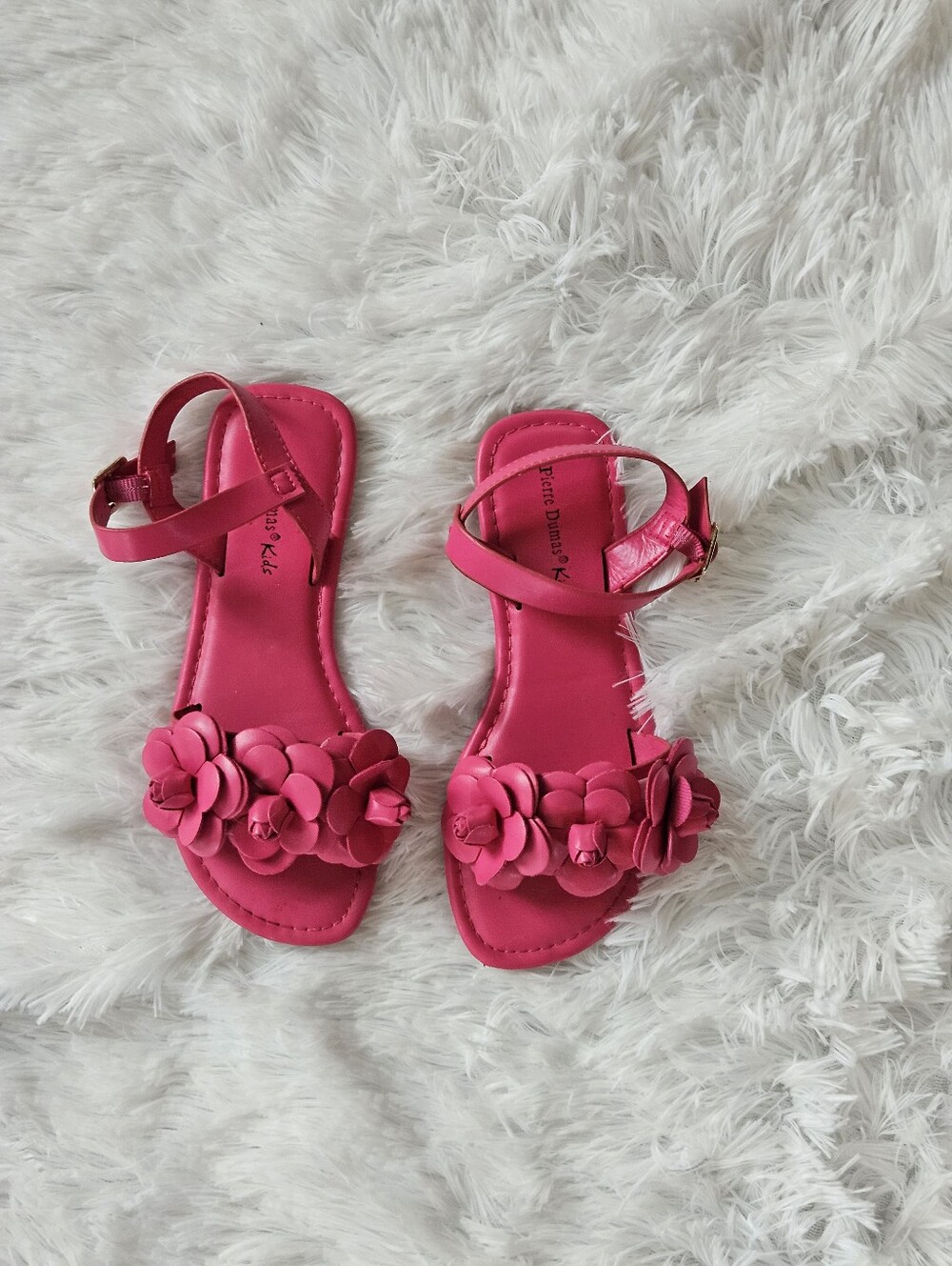 Hot Pink Floral Girl's Sandals Size 2